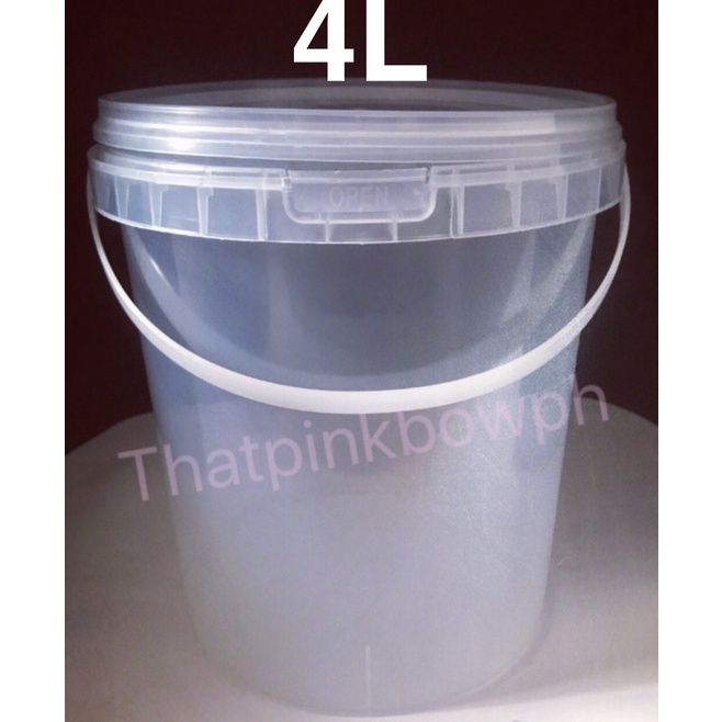 3 pcs 4L Plastic Bucket Container